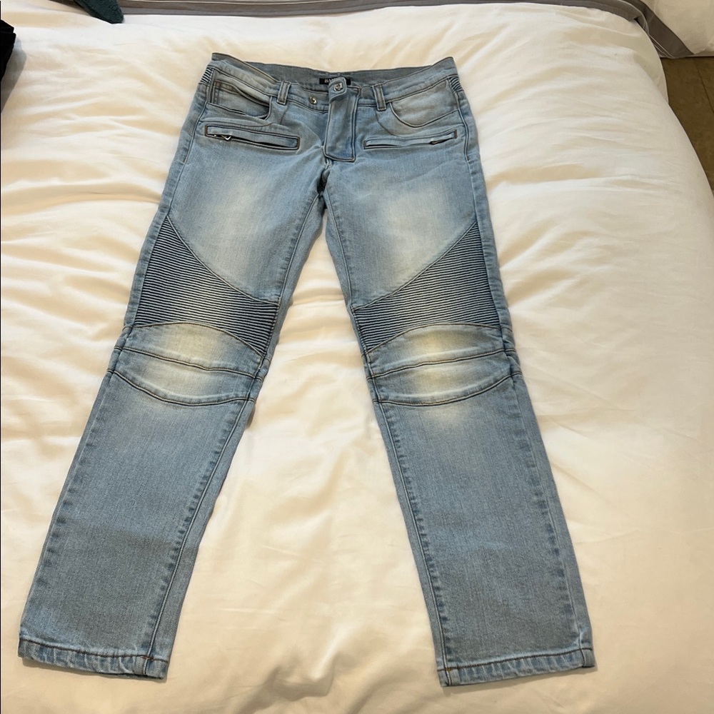 Balmain Light Blue Skinny Jeans